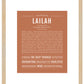 Lailah | Name Art Print