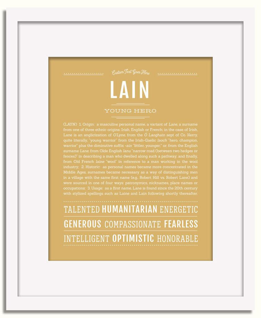 Frame Options | Matte Gold | White Frame, Matted