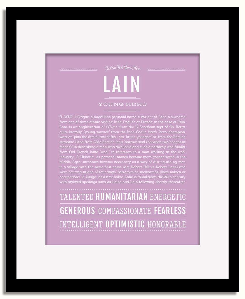 Frame Options | Lilac | Black Frame, Matted