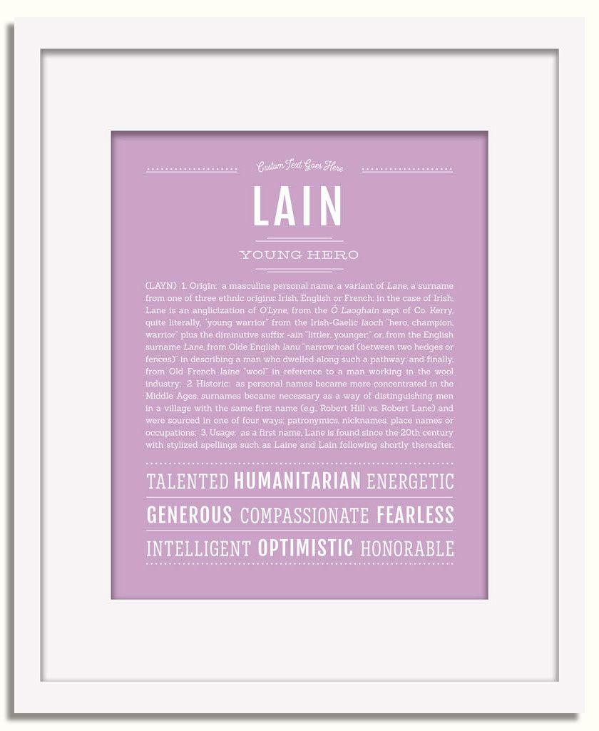 Frame Options | Lilac | White Frame, Matted