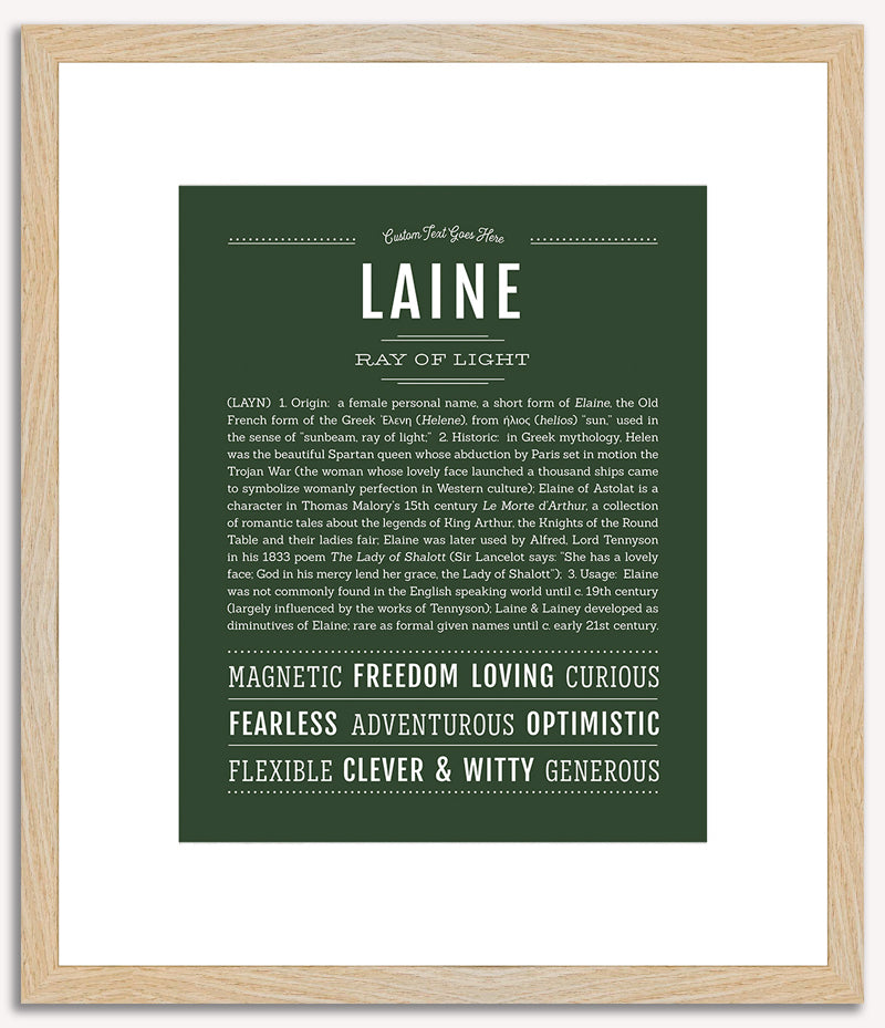 Laine (female) | Name Art Print