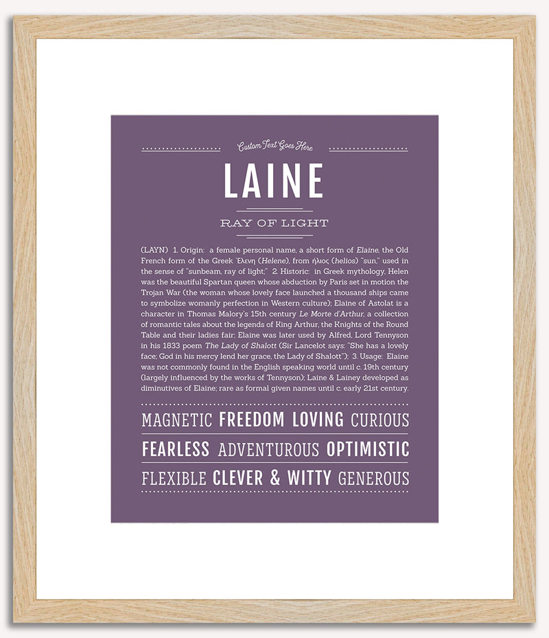 Laine (female) | Name Art Print