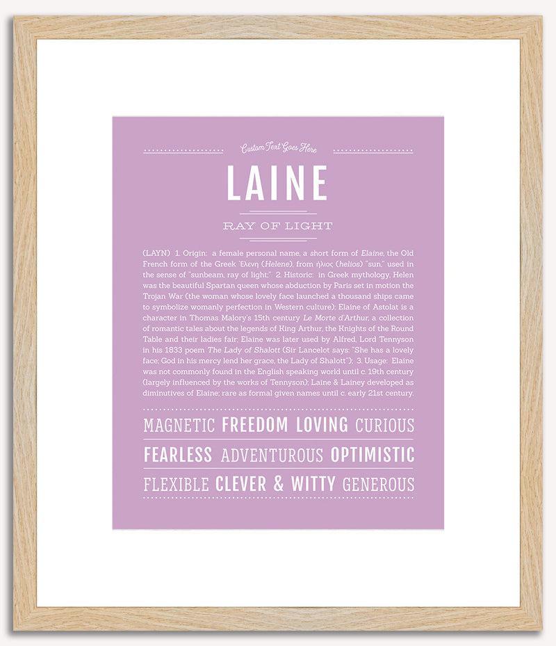 Laine (female) | Name Art Print