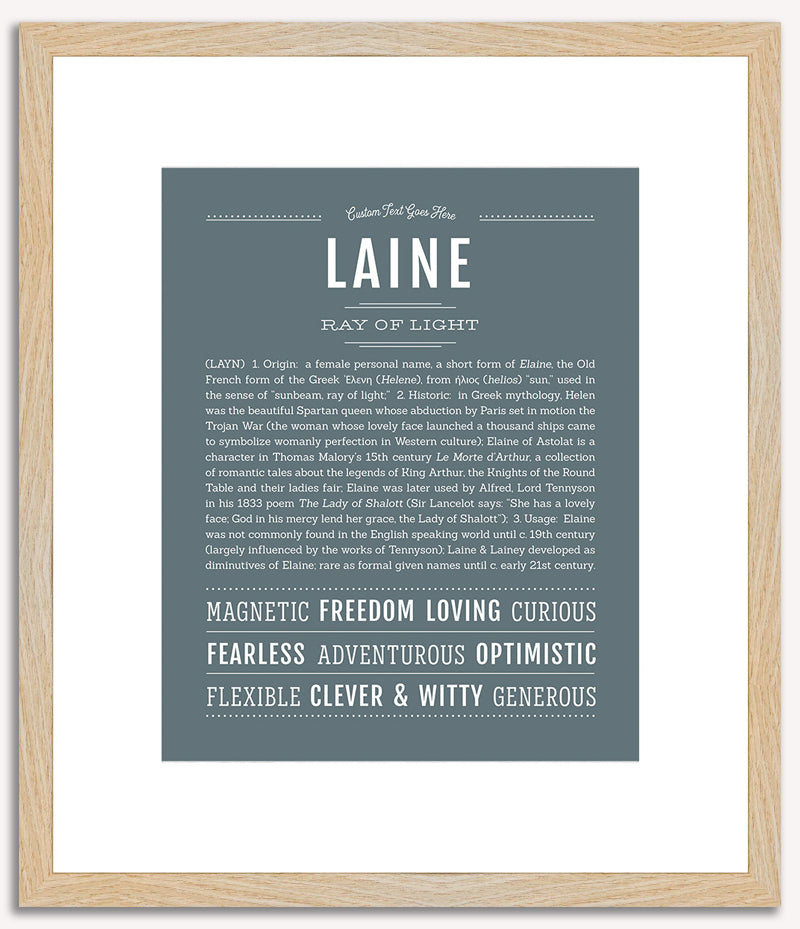 Laine (female) | Name Art Print