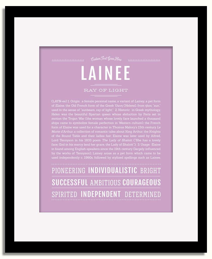 Frame Options | Lilac | Black Frame, Matted