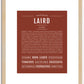 Laird | Name Art Print