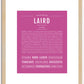 Laird | Name Art Print