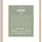 Laird | Name Art Print