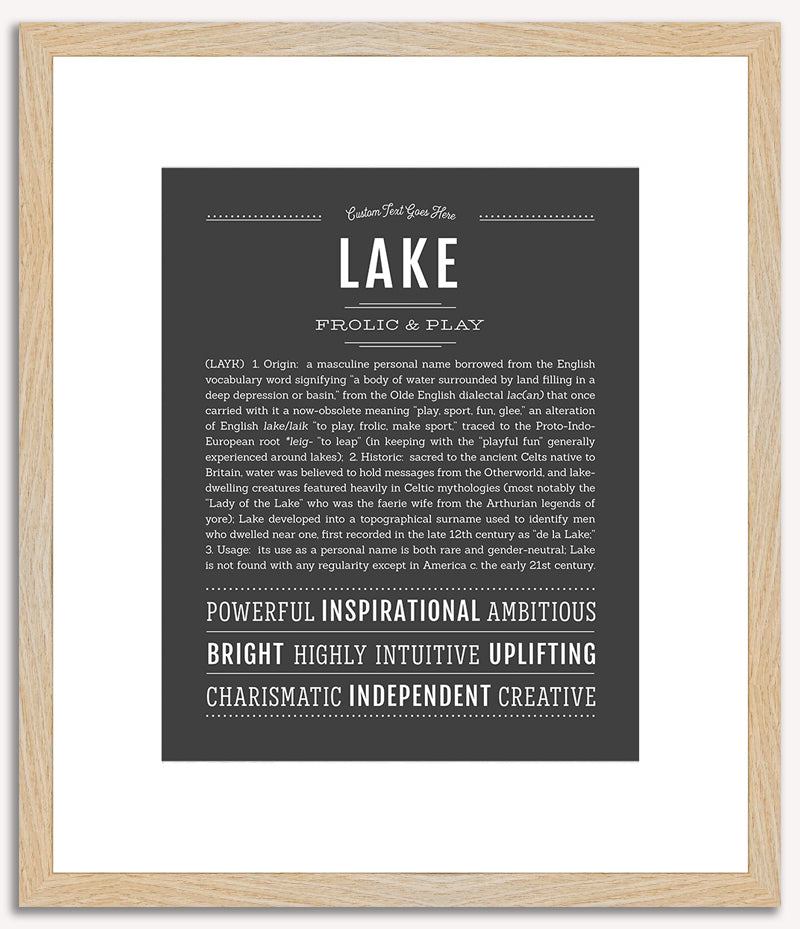 Lake | Name Art Print