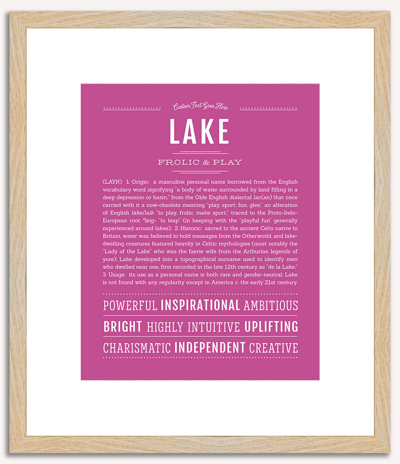 Lake | Name Art Print