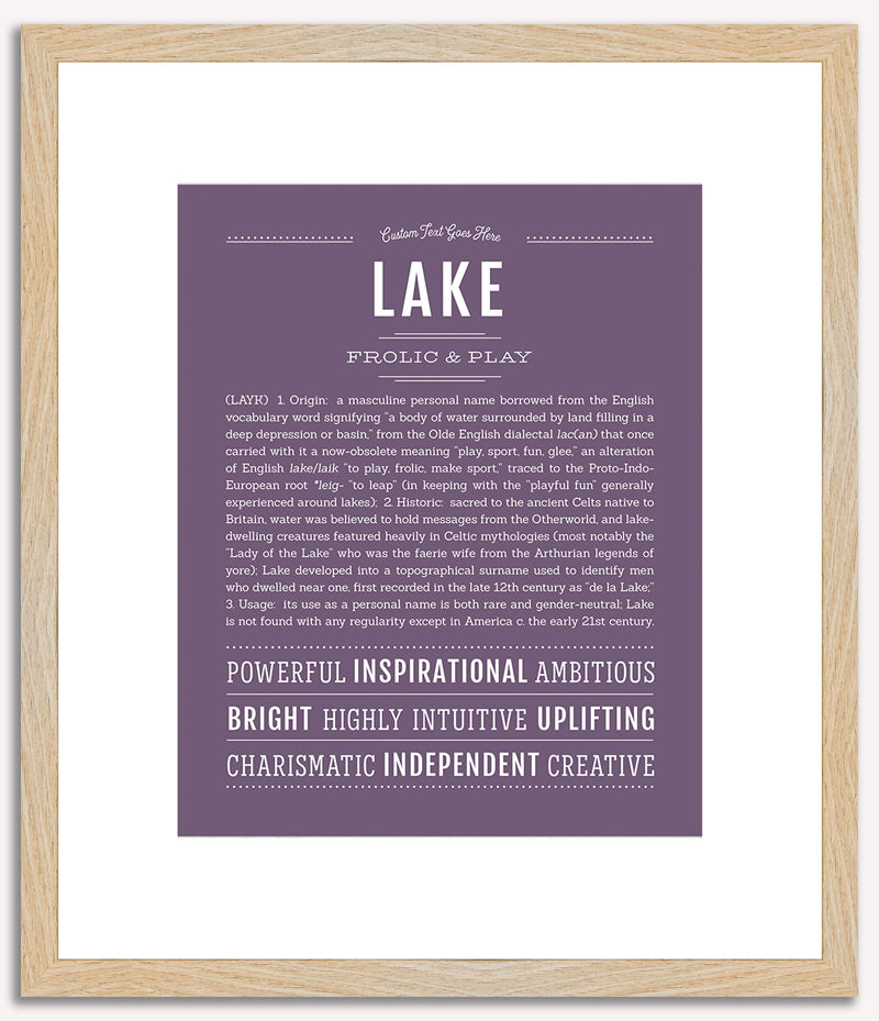 Lake | Name Art Print