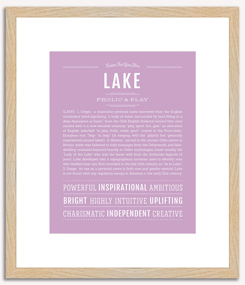 Lake | Name Art Print