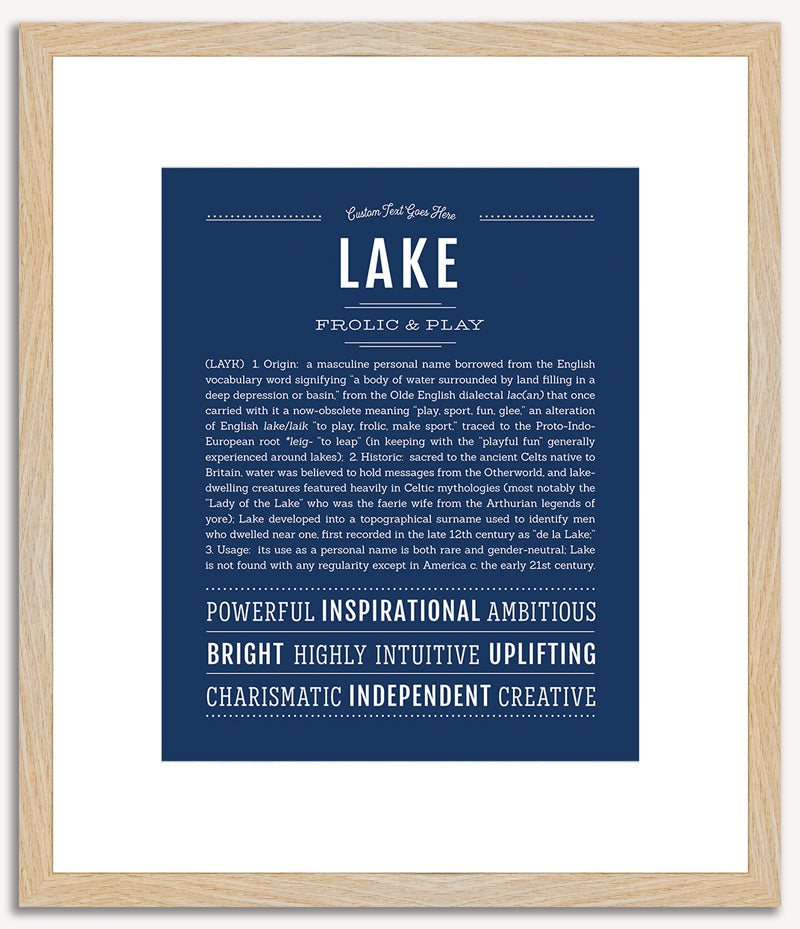 Lake | Name Art Print