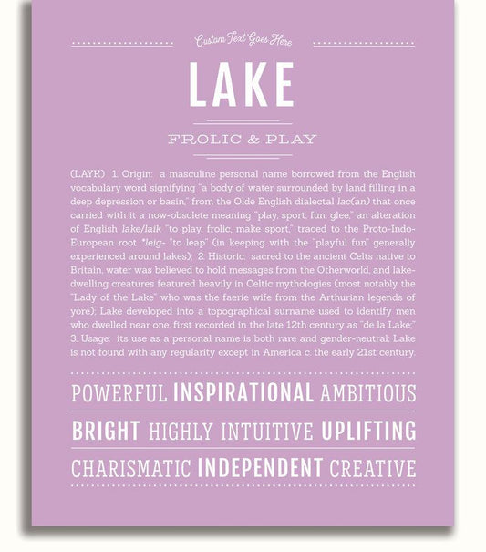 Frame Options | Lilac | No Frame