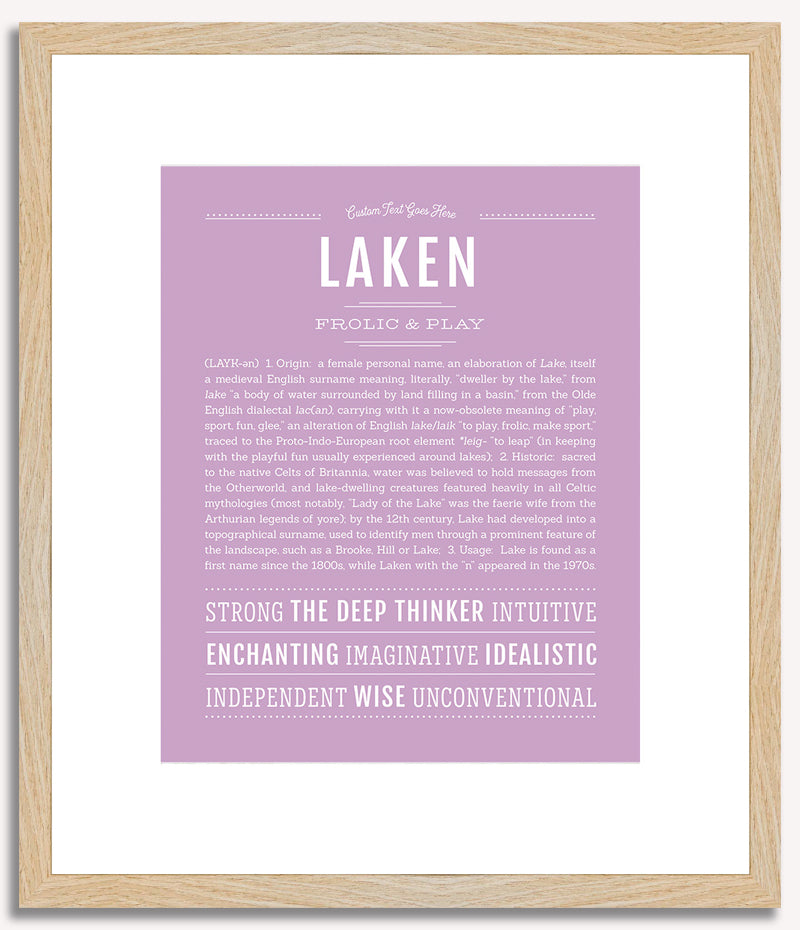 Laken | Name Art Print