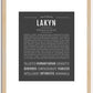 Lakyn | Name Art Print