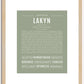 Lakyn | Name Art Print