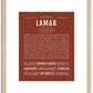 Lamar | Name Art Print