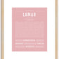 Lamar | Name Art Print