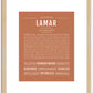 Lamar | Name Art Print