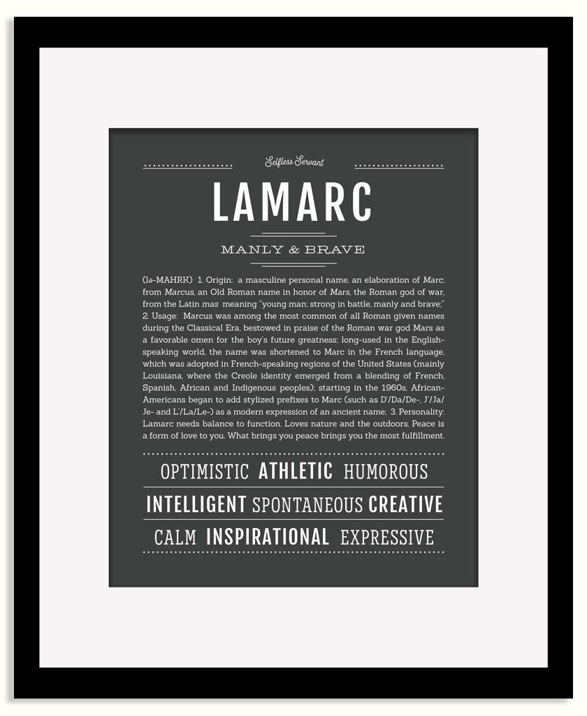 Frame Options | Charcoal Gray | Black Frame, Matted