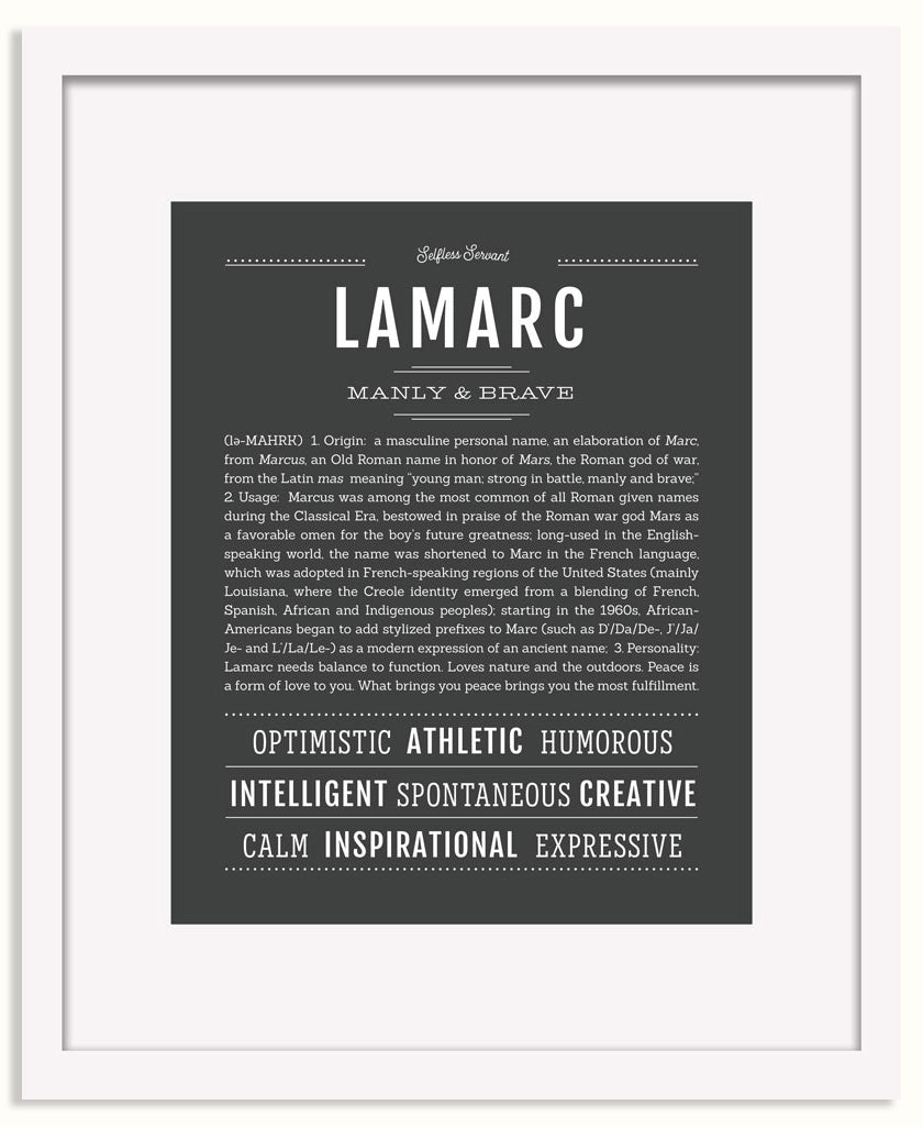 Frame Options | Charcoal Gray | White Frame, Matted