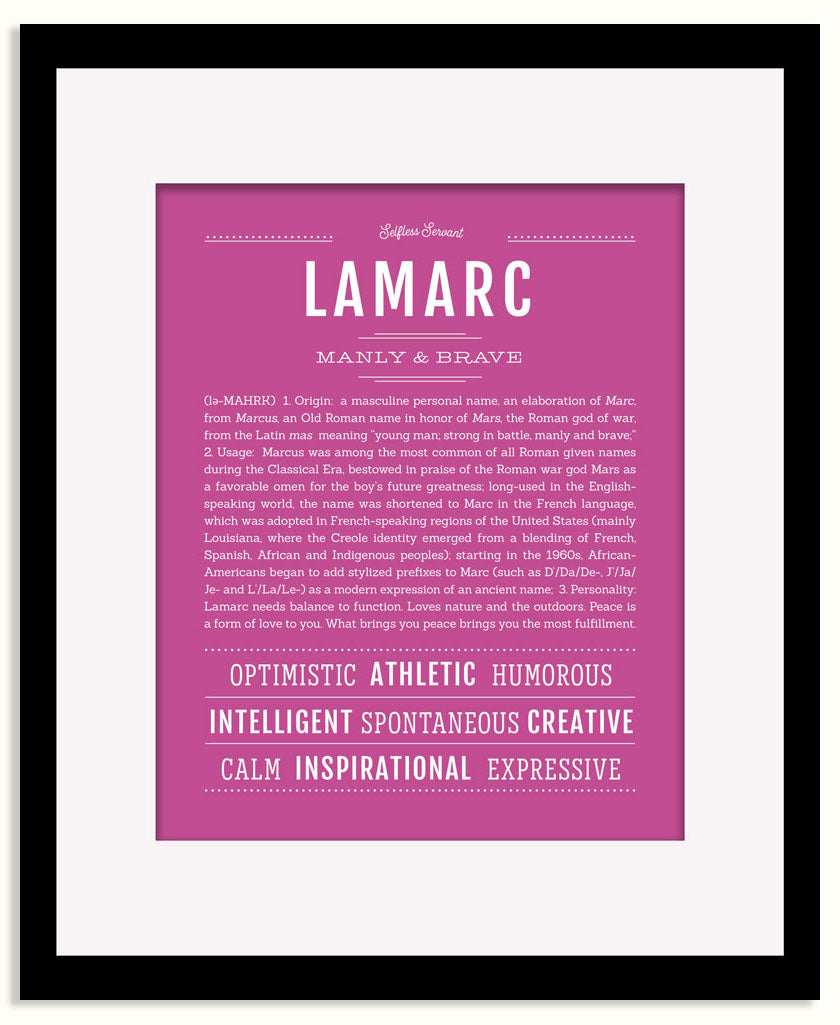 Frame Options | Dark Pink | Black Frame, Matted