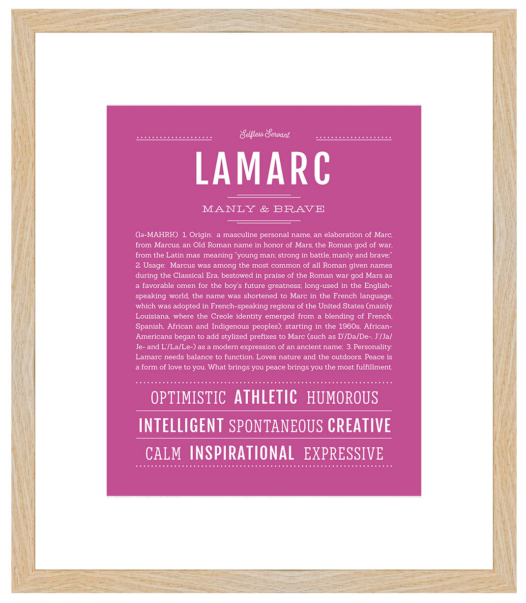 Frame Options | Dark Pink | Maple Frame, Matted