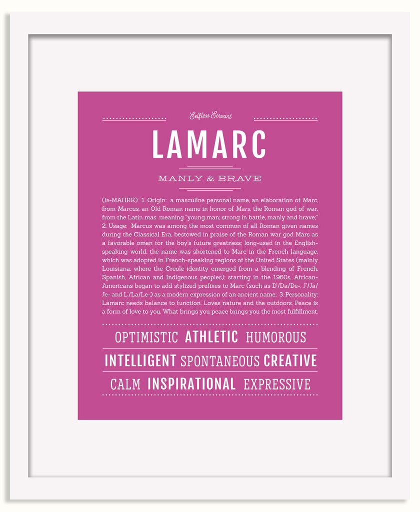 Frame Options | Dark Pink | White Frame, Matted