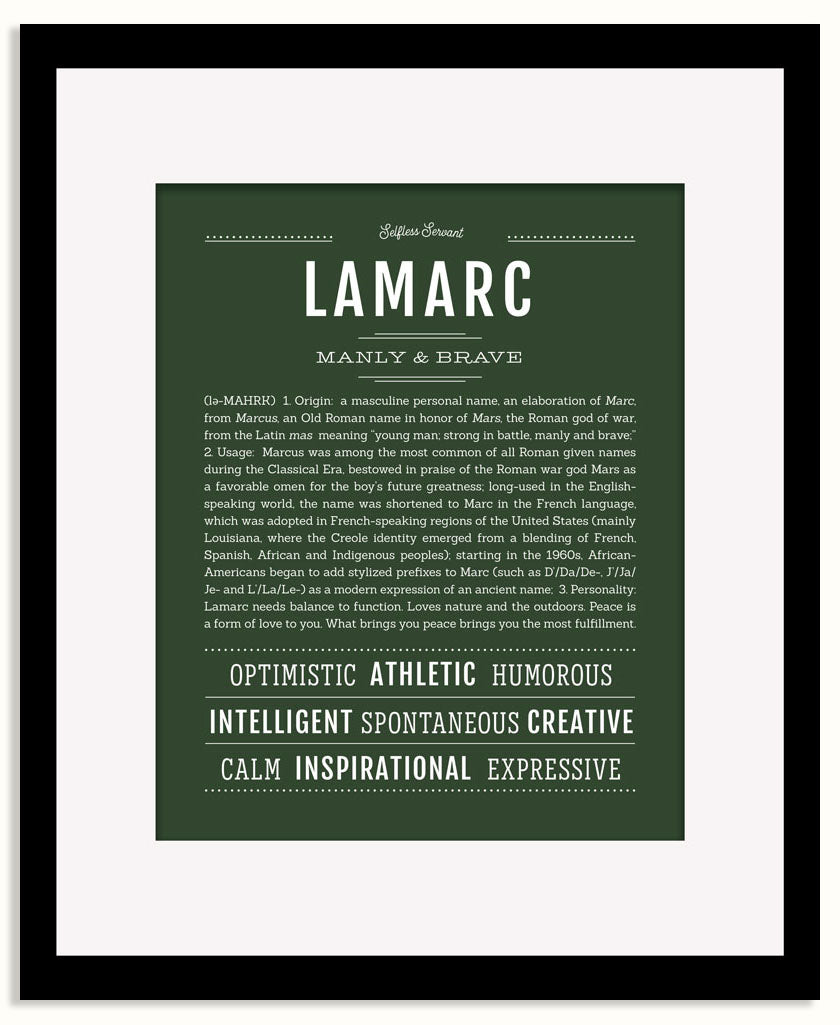 Frame Options | Deep Forest | Black Frame, Matted