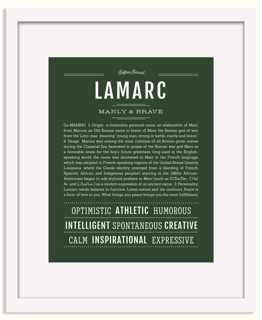 Frame Options | Deep Forest | White Frame, Matted