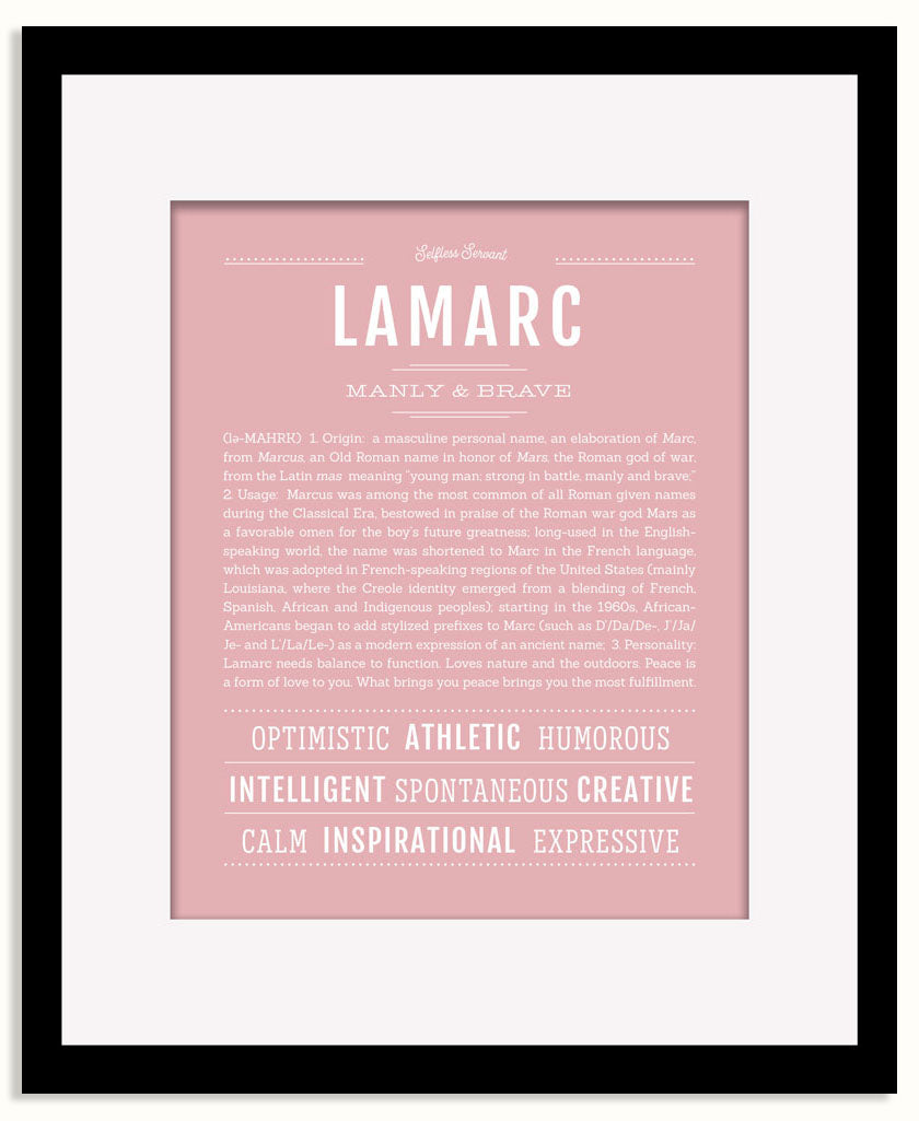 Frame Options | Dusty Rose | Black Frame, Matted
