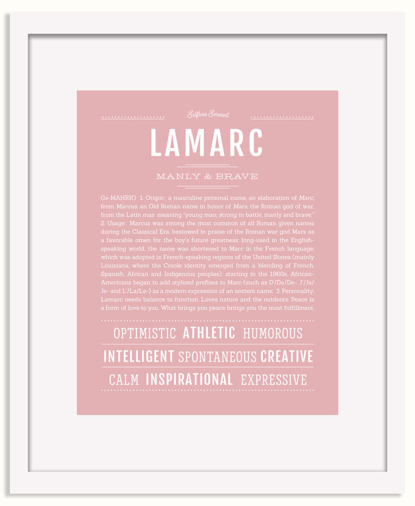 Frame Options | Dusty Rose | White Frame, Matted