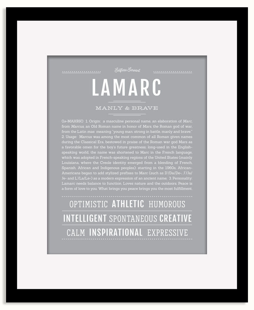 Frame Options | Light Gray | Black Frame, Matted