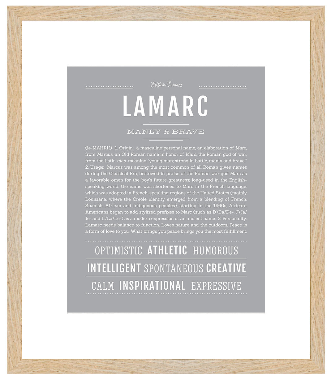 Frame Options | Light Gray | Maple Frame, Matted