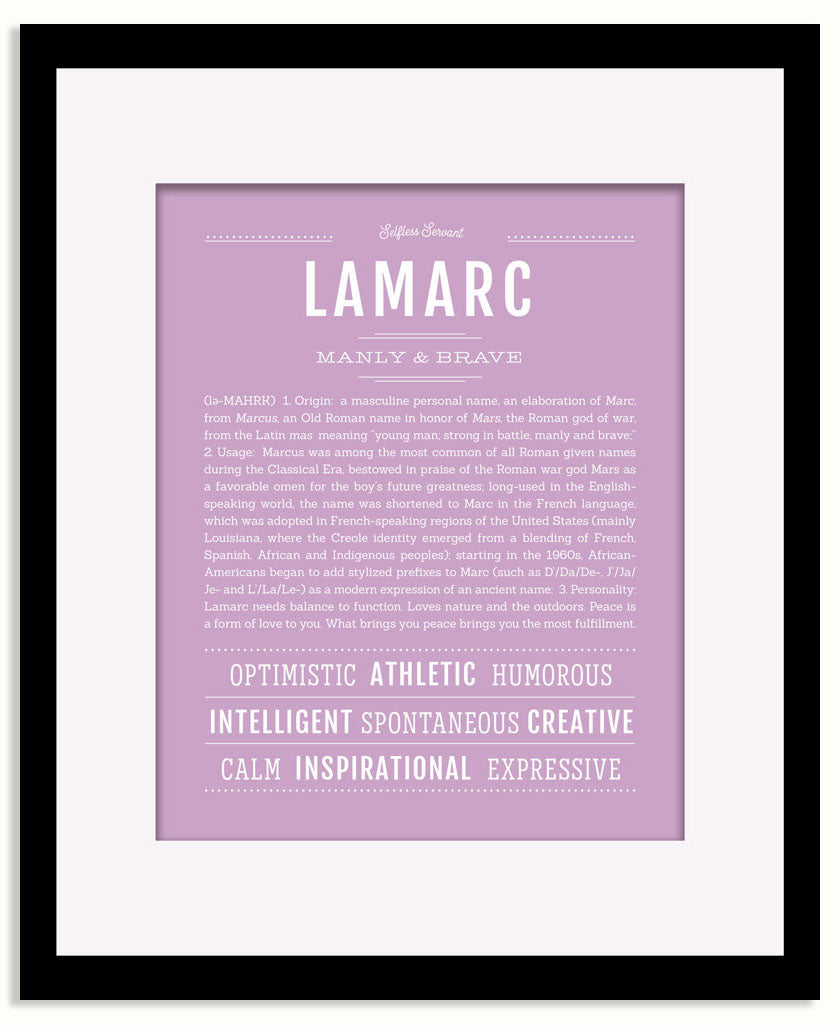 Frame Options | Lilac | Black Frame, Matted