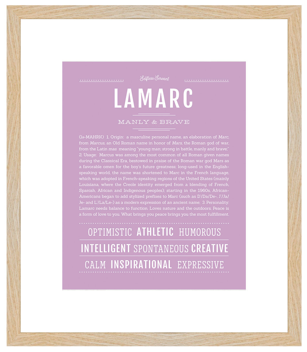 Frame Options | Lilac | Maple Frame, Matted