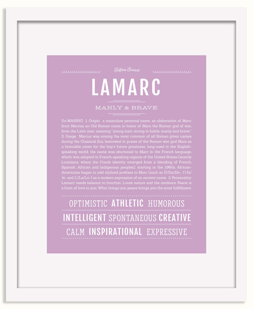 Frame Options | Lilac | White Frame, Matted