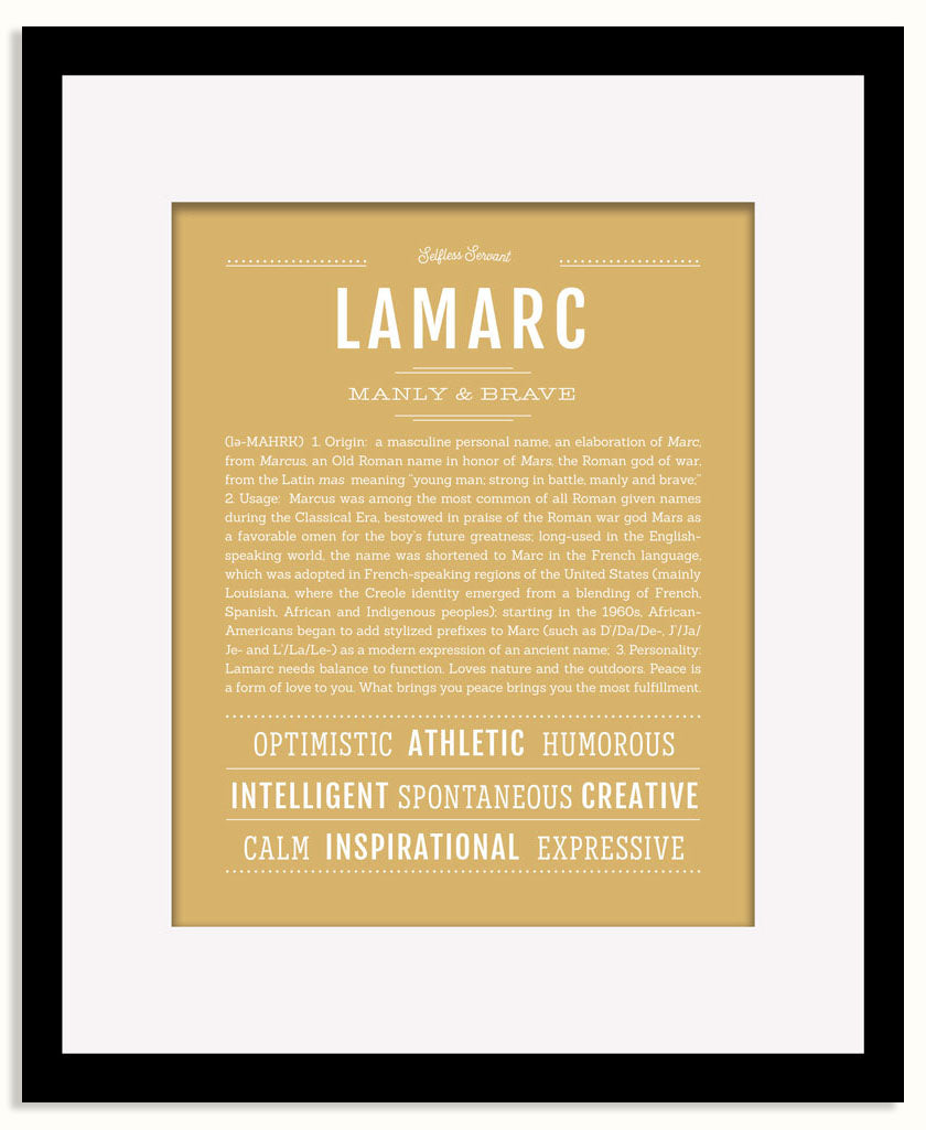 Frame Options | Matte Gold | Black Frame, Matted