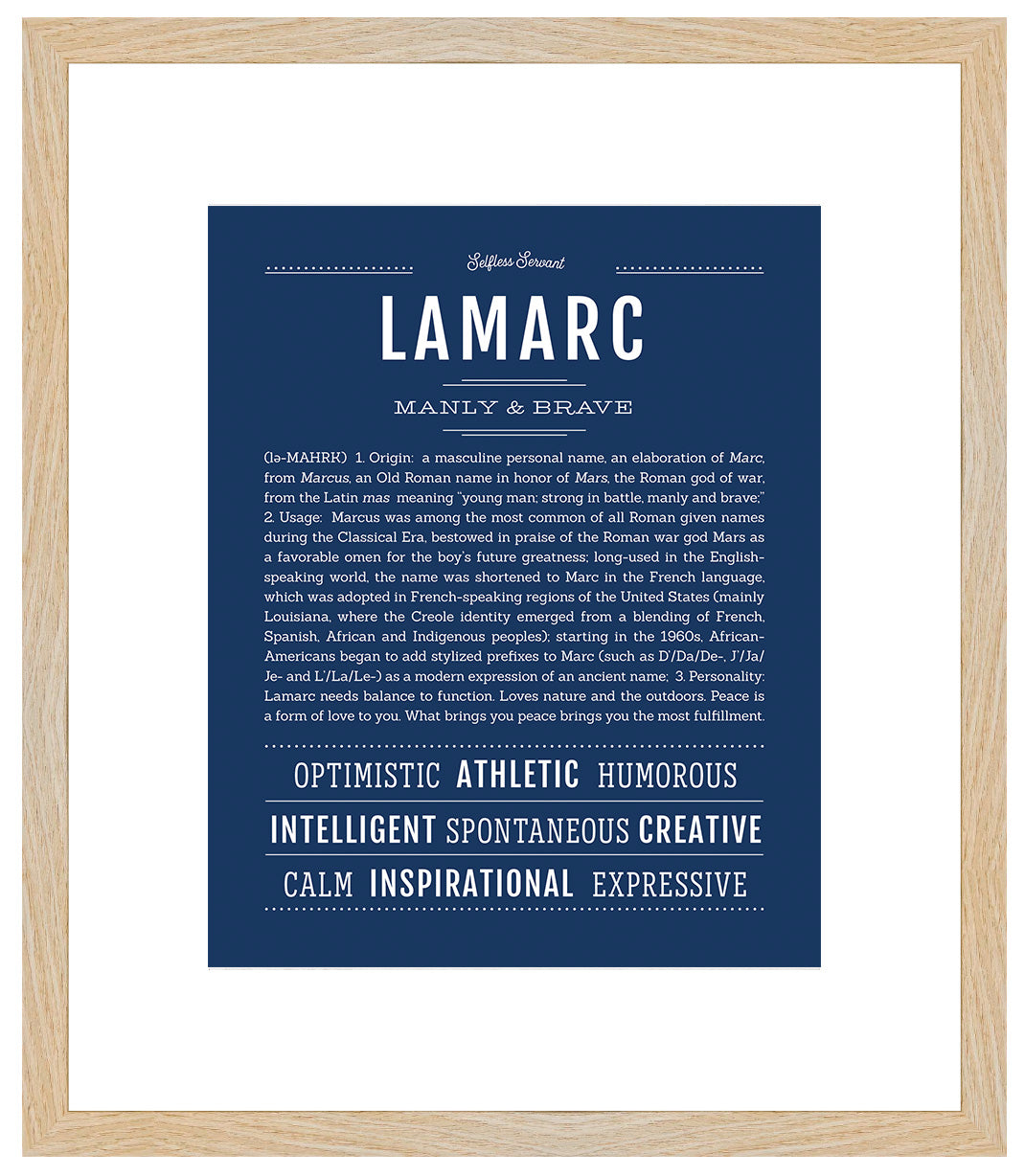 Frame Options | Midnight Blue | Maple Frame, Matted