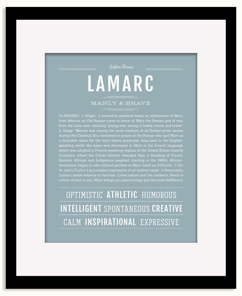 Frame Options | Powder Blue | Black Frame, Matted