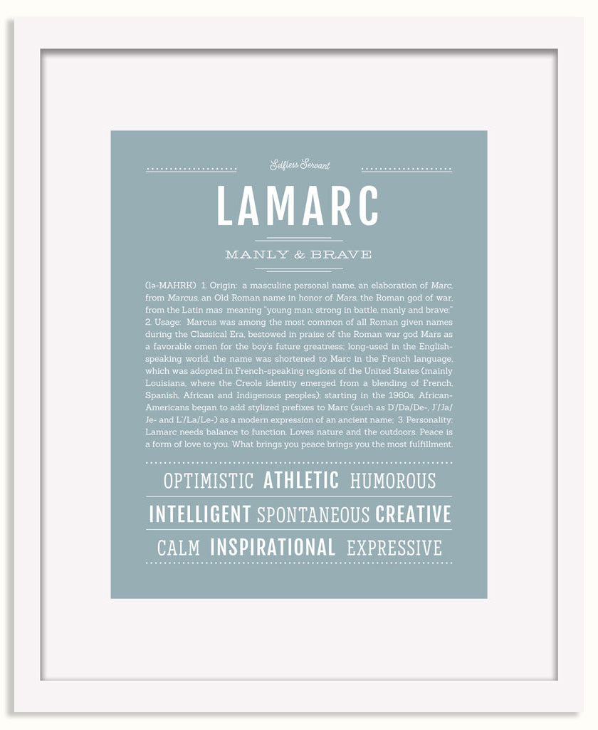 Frame Options | Powder Blue | White Frame, Matted