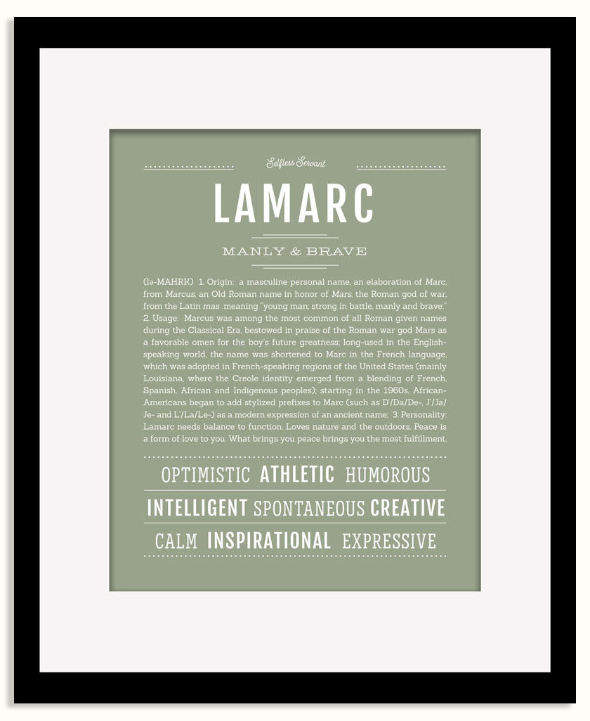 Frame Options | Sage | Black Frame, Matted