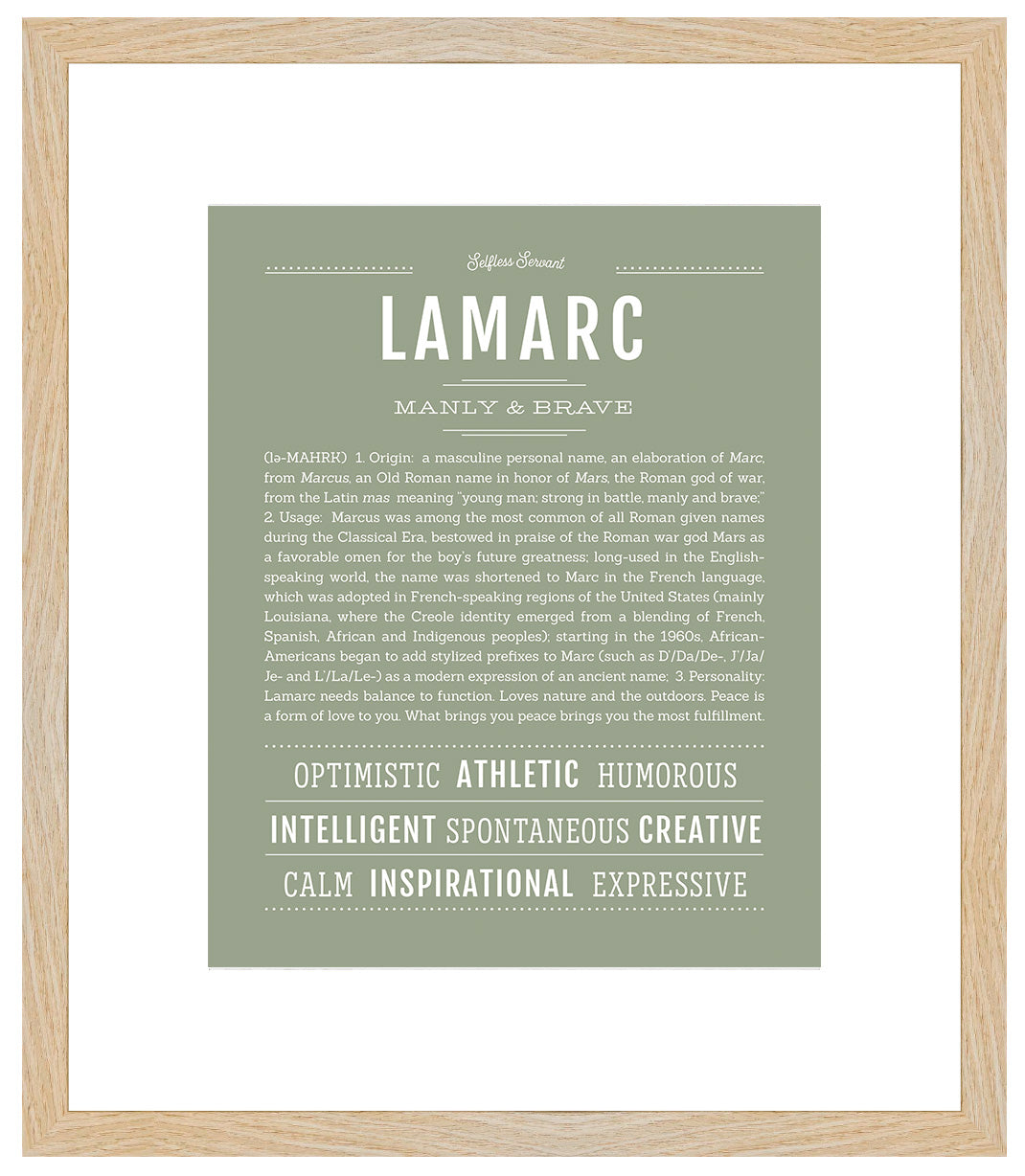Frame Options | Sage | Maple Frame, Matted