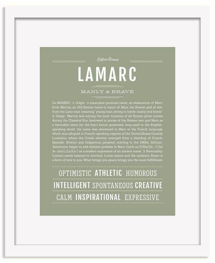 Frame Options | Sage | White Frame, Matted