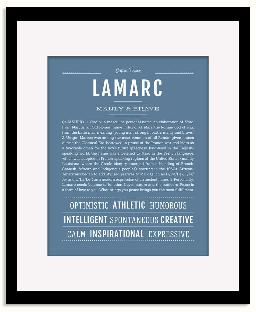 Frame Options | Steele Blue | Black Frame, Matted