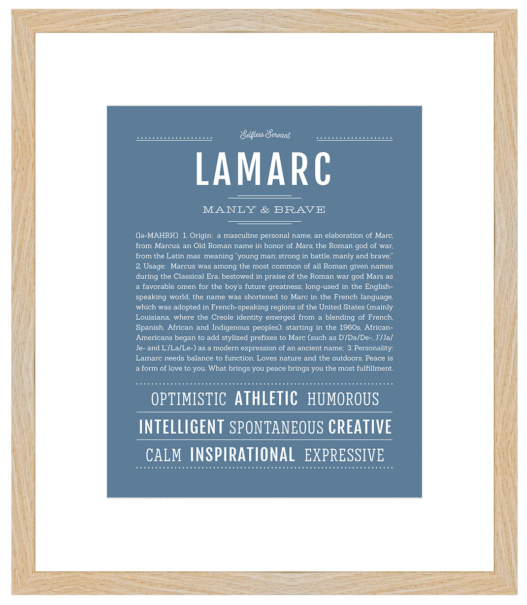 Frame Options | Steele Blue | Maple Frame, Matted
