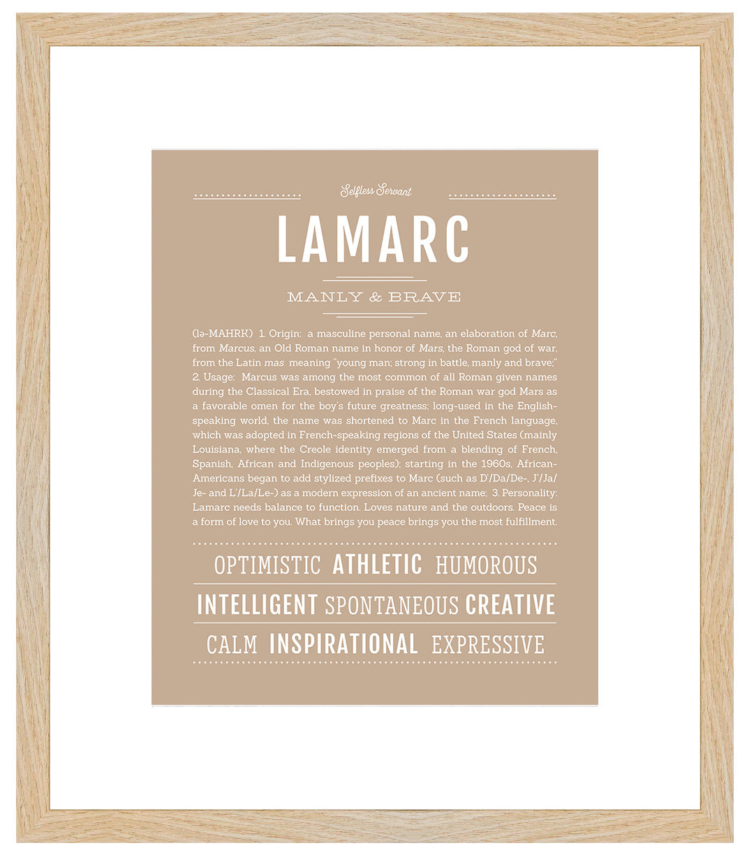 Frame Options | Tan | Maple Frame, Matted