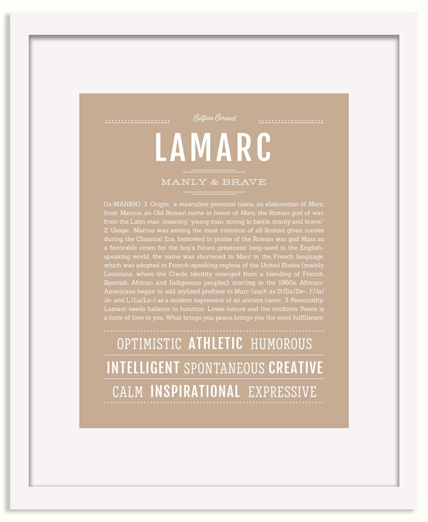 Frame Options | Tan | White Frame, Matted