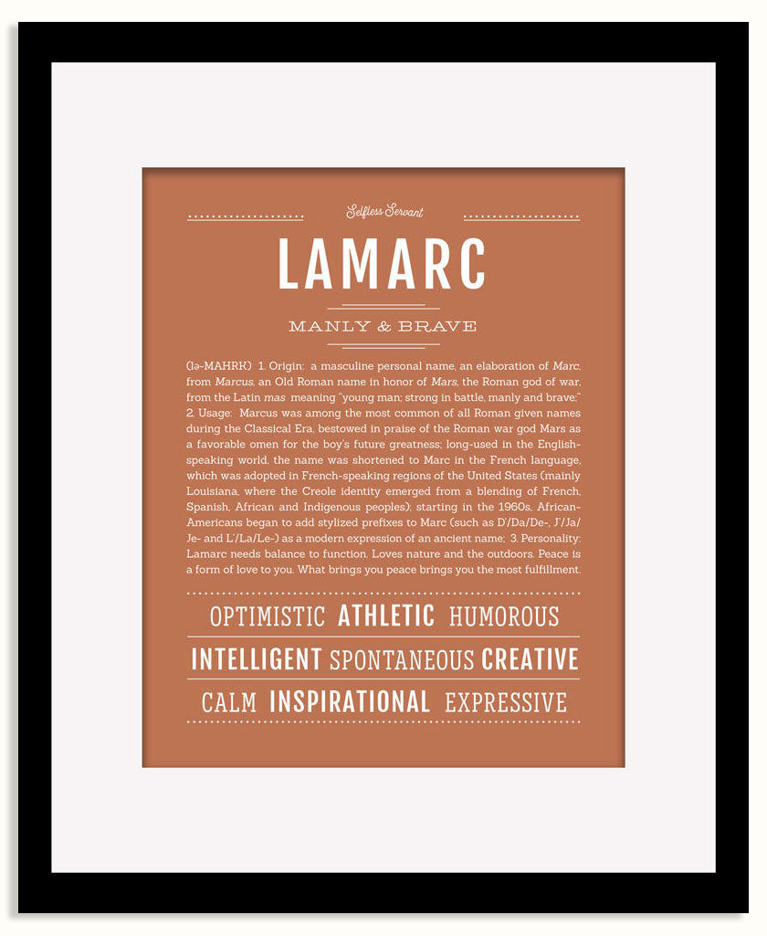 Frame Options | Terra Cotta | Black Frame, Matted